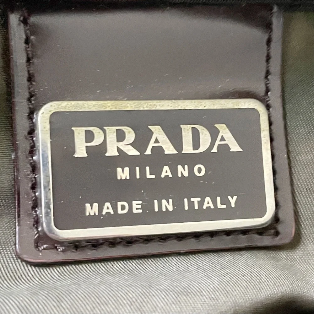 Prada brown nylon triangle logo crossbody bag - Picture 8 of 10